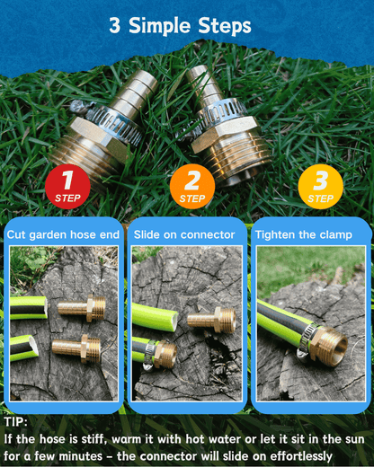 1/2" Barb to GHT Male ( 2 Pack）