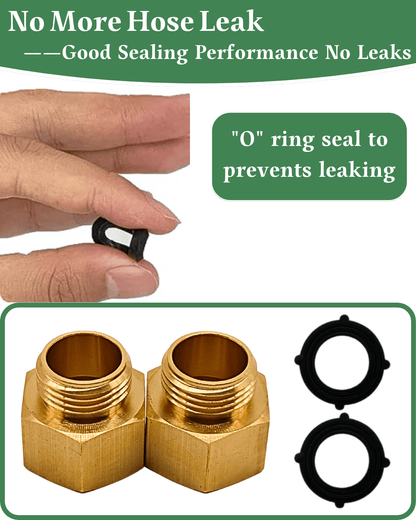 GHT to NPT adapter with O-ring seal for leak-proof connection