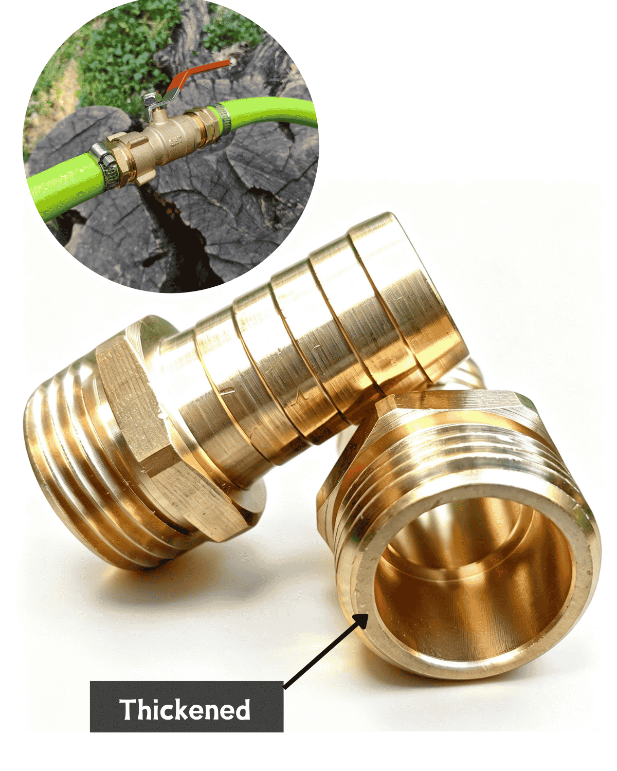 3/4" Barb to GHT Male ( 2 Pack）