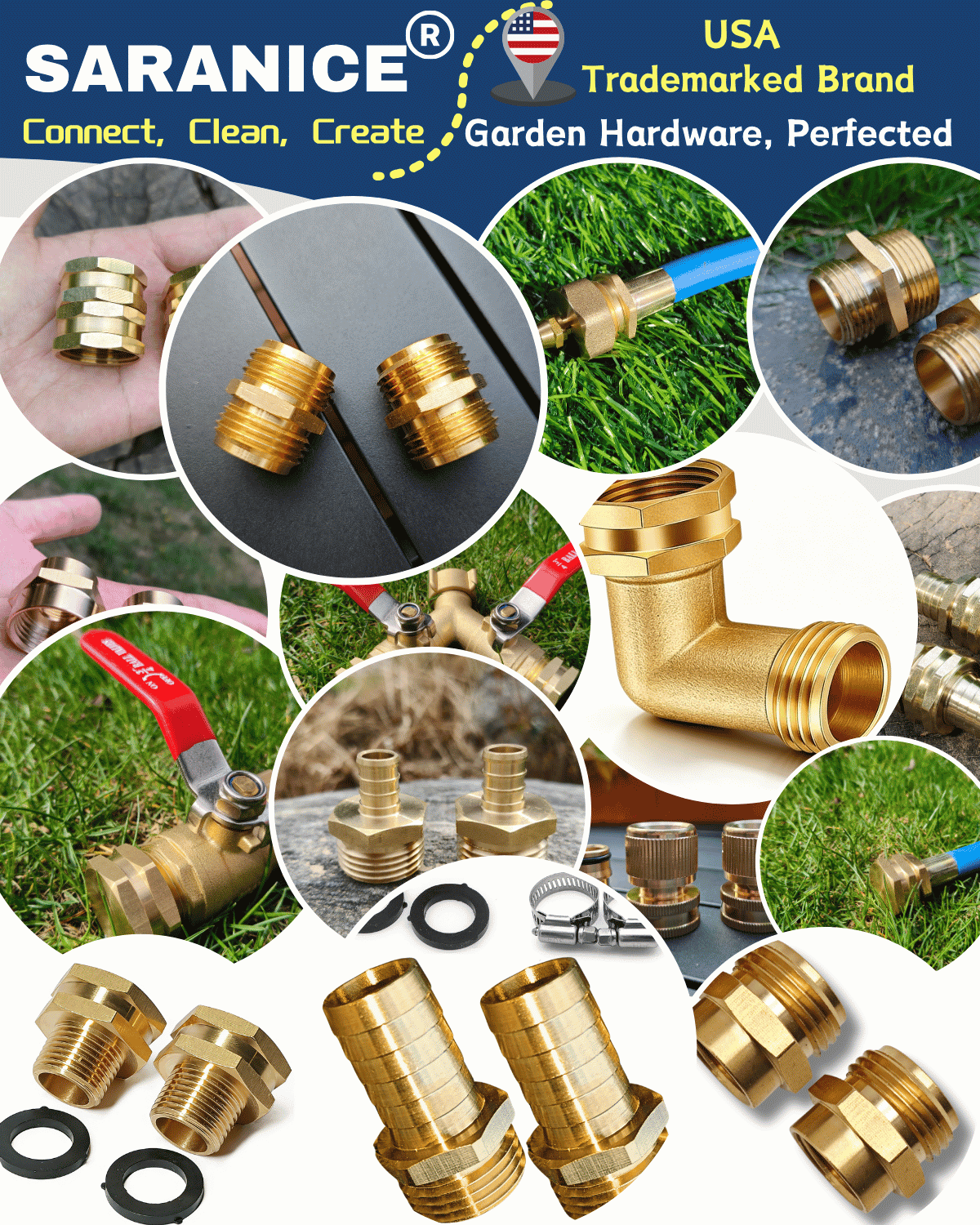 Male to Male Garden Hose Adapter