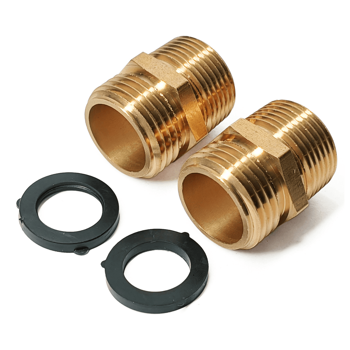 3/4" GHT male to 3/4" NPT male adapter, heavy duty brass garden hose to pipe connector