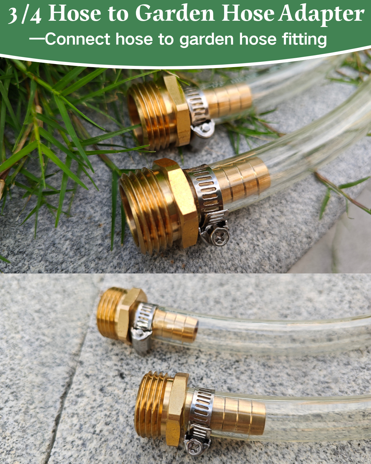 3/4" Barb to GHT Male ( 2 Pack）