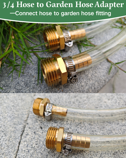 3/4" Barb to GHT Male ( 2 Pack）