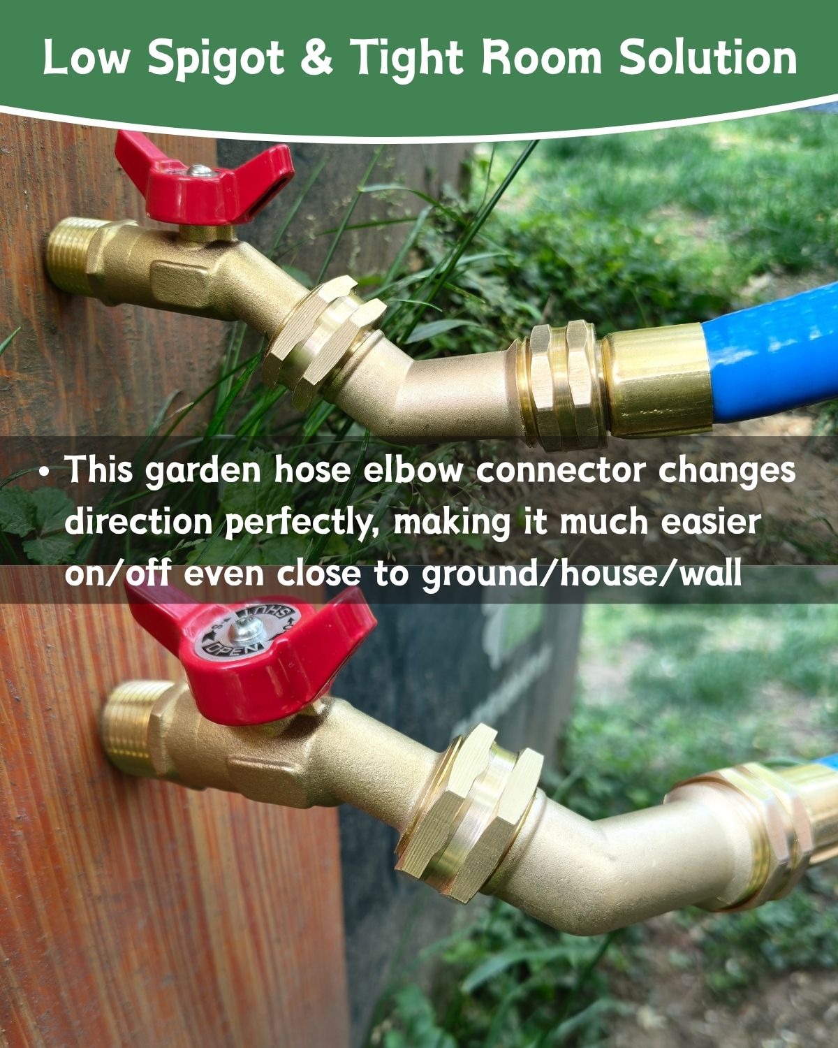 45 degree garden hose elbow