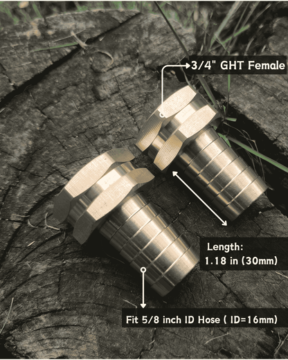 5/8" Barb to GHT Female (2 Pack）