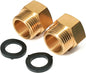 2 Pack 3/4” GHT Male to 3/4” NPT Female Adapter,No Leak,Brass Ght to Npt Adapter Suitable for Garden Hoses,Water Hoses, Outdoor Pipes