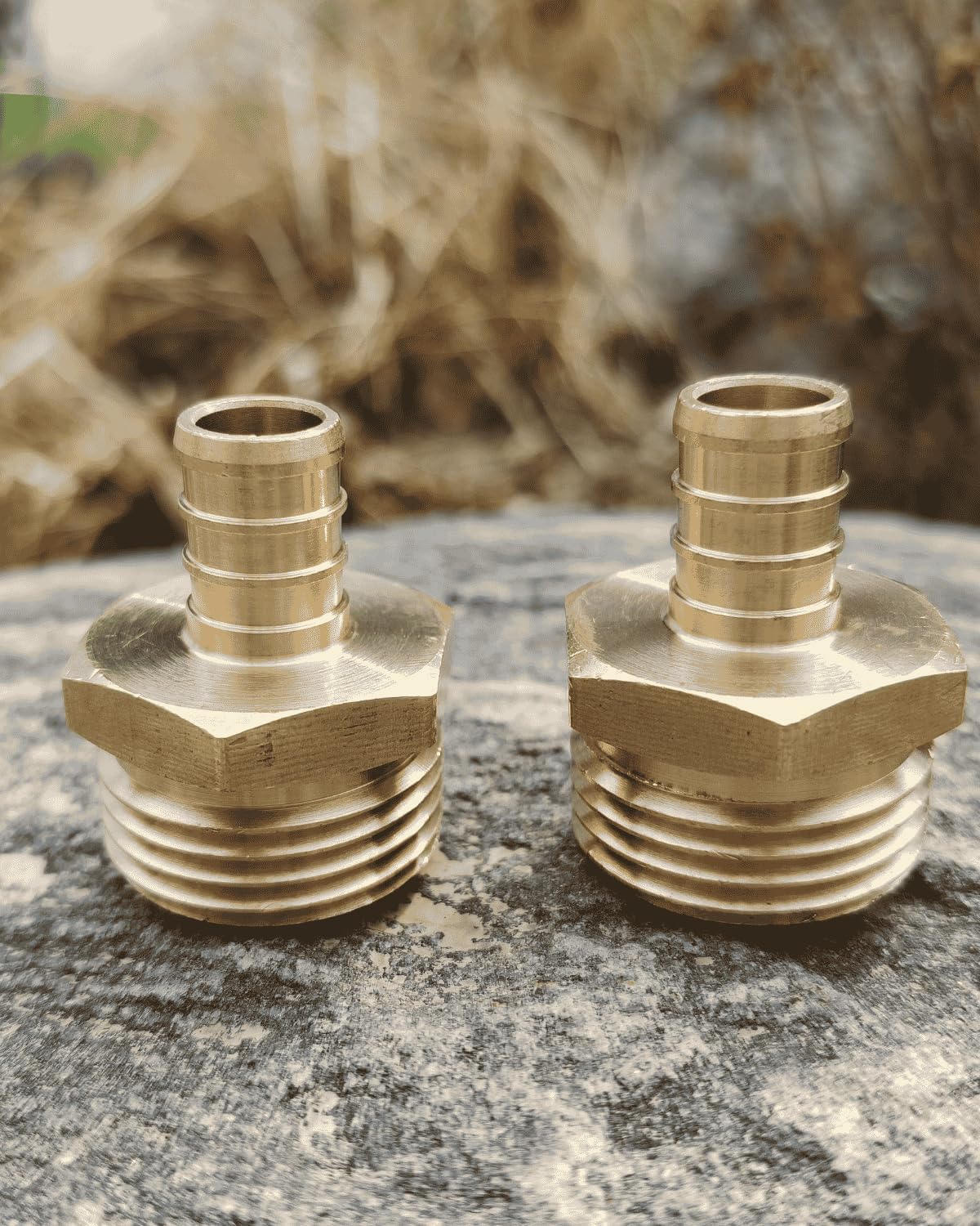 3/4"PEX to 3/4" Garden Hose Male Adapter for PEX-B/C Tubing (2 Pack,Brass) | 2 Pack Heavy-Duty Brass Leak-Proof