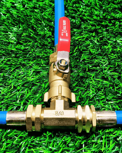 Garden Hose Tee Fitting,3/4" GHT Female-Male -Male 3 Way Swivel Adapter as a Splitter for Watering Hoses and Branching Three Pipes End (Heavy Duty Brass)