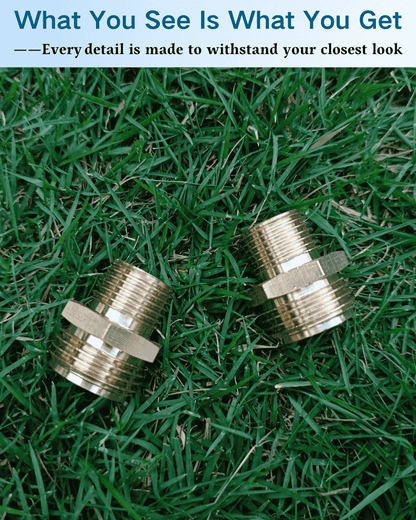 Brass NPT to GHT adapter used for outdoor faucet and water pump