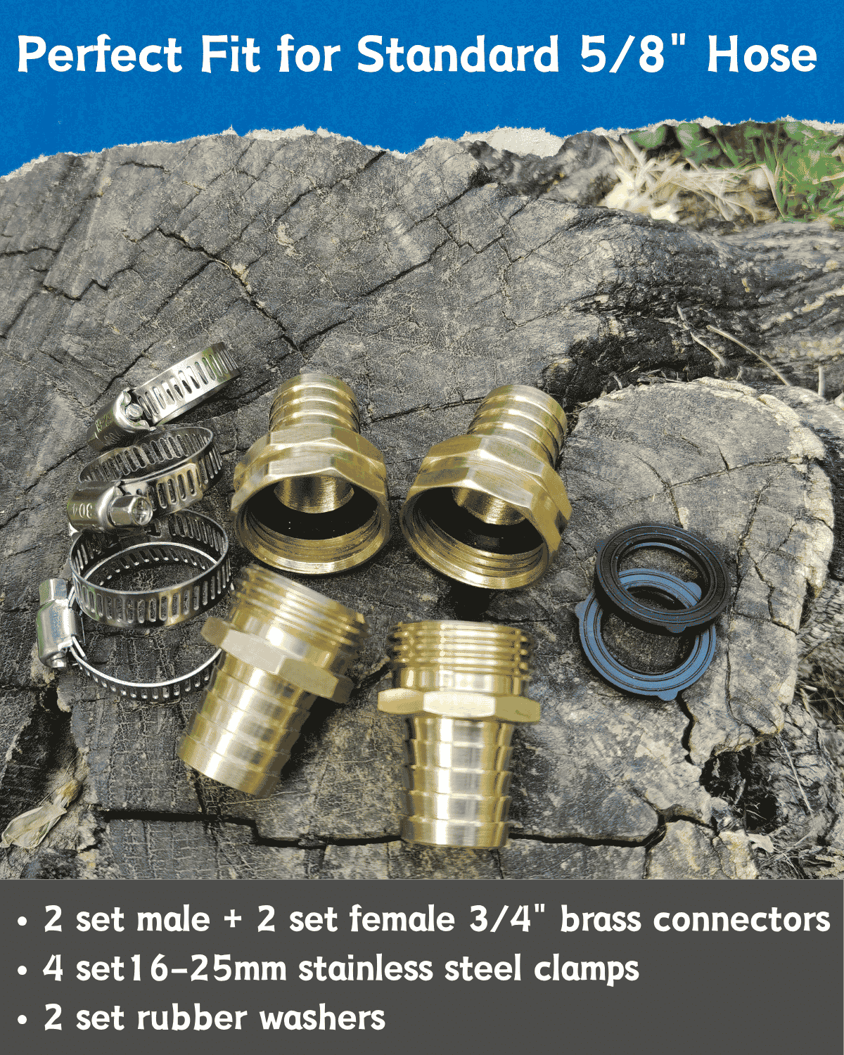 Garden Hose end Repair Kit-5/8" Barb
