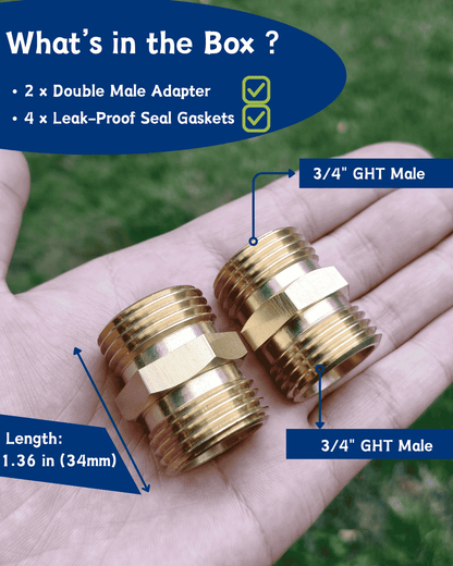 Male to Male Garden Hose Adapter